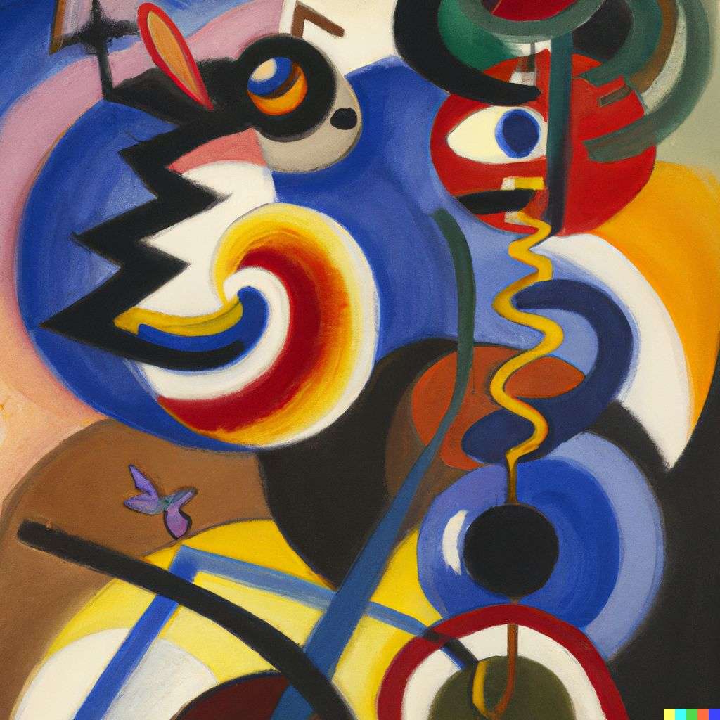 a representation of anxiety, painting by Wassily Kandinsky